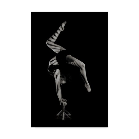 Trademark Fine Art Howard Ashton Jones 'Stripes Gymnastics' Canvas Art, 12x19 1X07953-C1219GG